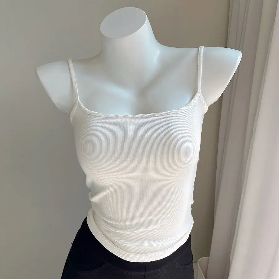 Camis Women Various Colors Sexy Casual Simple All-match Fashion Ladies Temperament Ins Summer Classic Basic Ulzzang Korean Style