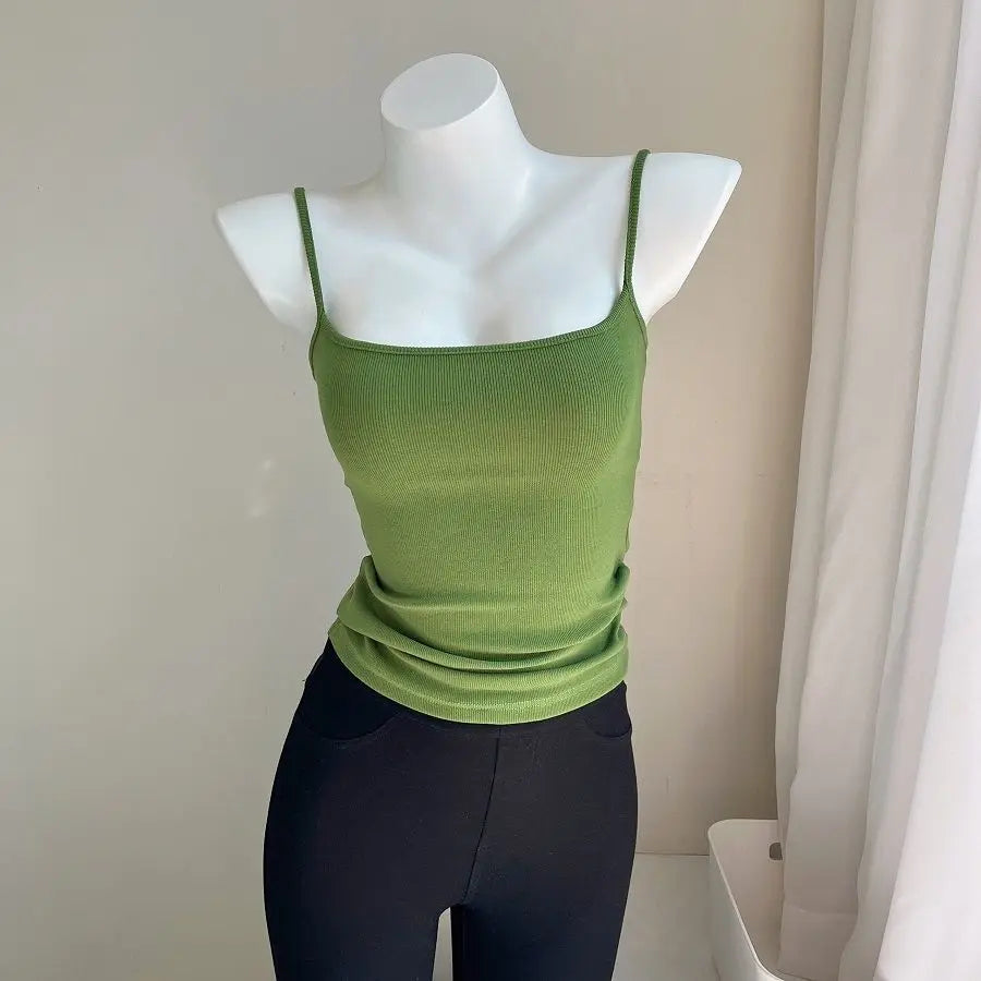 Camis Women Various Colors Sexy Casual Simple All-match Fashion Ladies Temperament Ins Summer Classic Basic Ulzzang Korean Style
