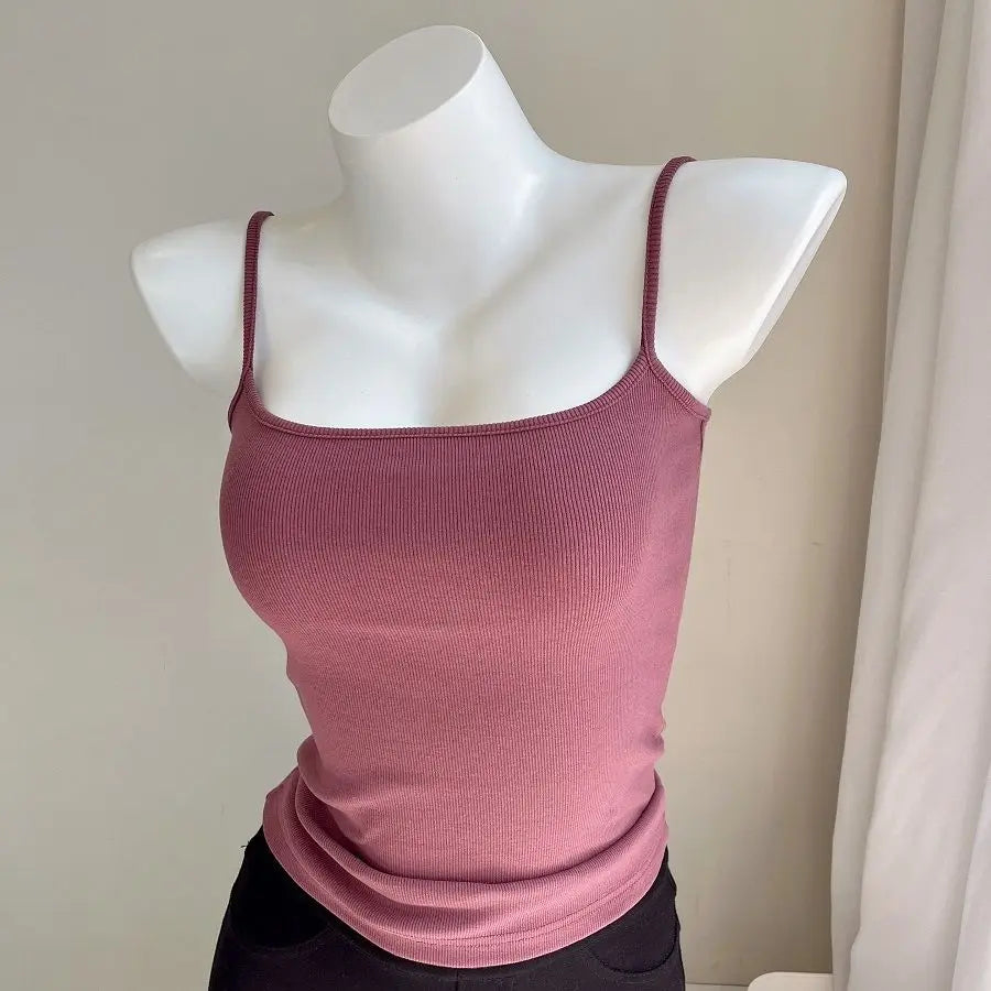 Camis Women Various Colors Sexy Casual Simple All-match Fashion Ladies Temperament Ins Summer Classic Basic Ulzzang Korean Style