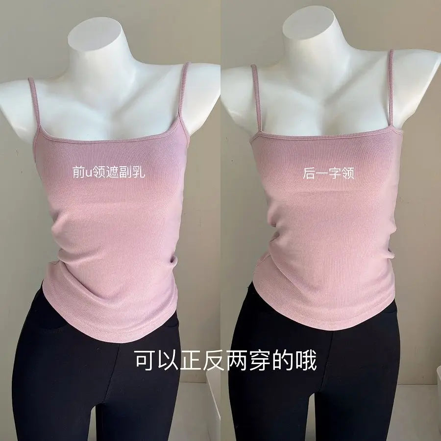 Camis Women Various Colors Sexy Casual Simple All-match Fashion Ladies Temperament Ins Summer Classic Basic Ulzzang Korean Style