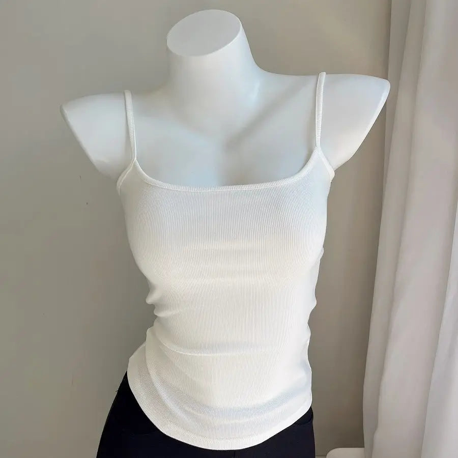 Camis Women Various Colors Sexy Casual Simple All-match Fashion Ladies Temperament Ins Summer Classic Basic Ulzzang Korean Style