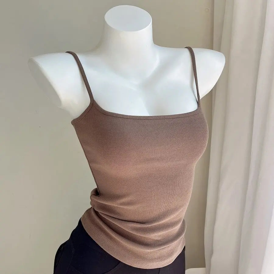 Camis Women Various Colors Sexy Casual Simple All-match Fashion Ladies Temperament Ins Summer Classic Basic Ulzzang Korean Style