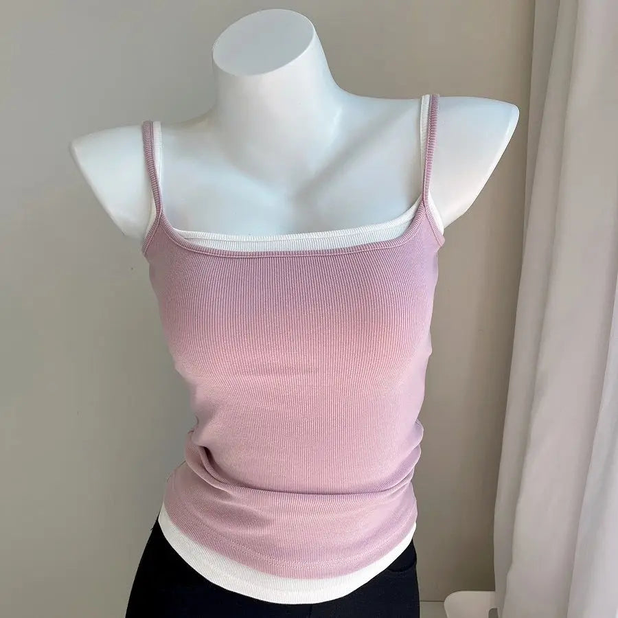 Camis Women Various Colors Sexy Casual Simple All-match Fashion Ladies Temperament Ins Summer Classic Basic Ulzzang Korean Style