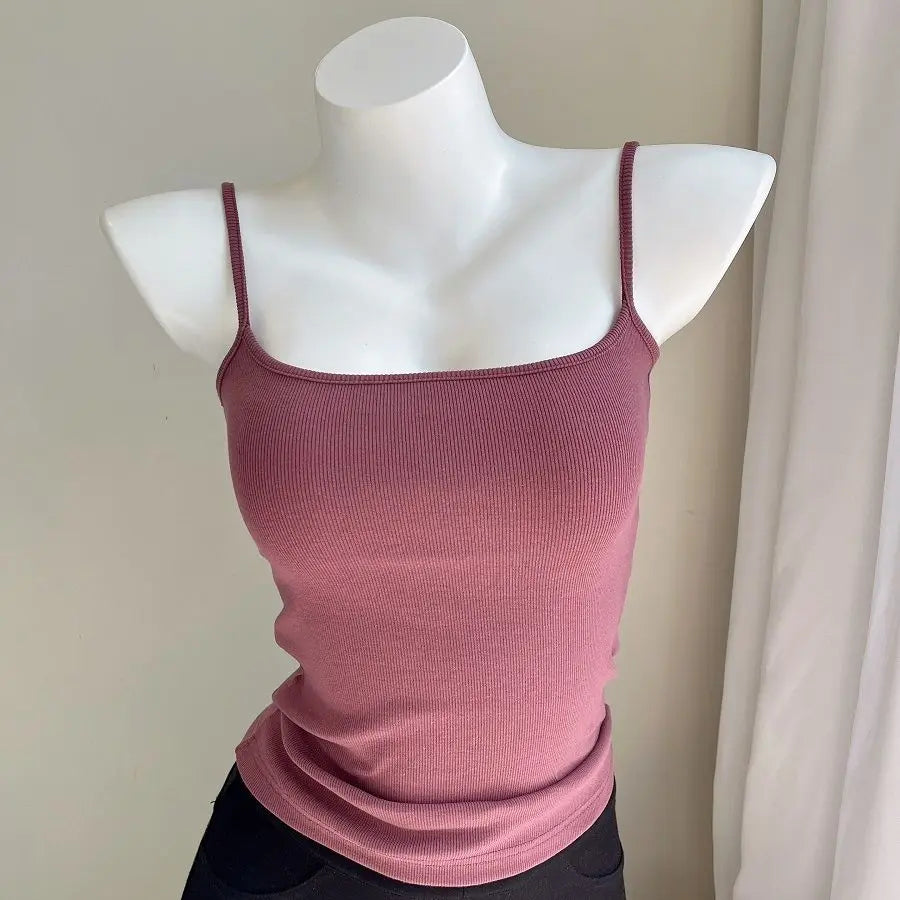 Camis Women Various Colors Sexy Casual Simple All-match Fashion Ladies Temperament Ins Summer Classic Basic Ulzzang Korean Style