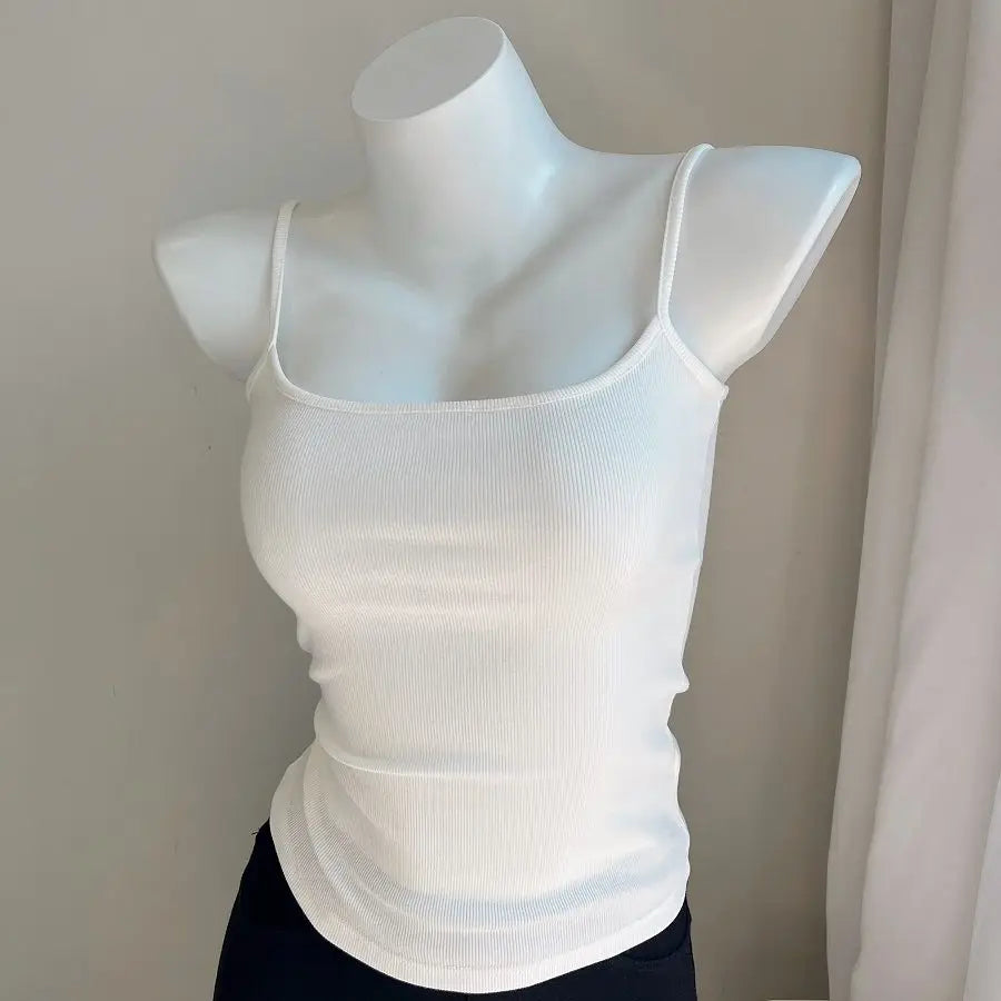 Camis Women Various Colors Sexy Casual Simple All-match Fashion Ladies Temperament Ins Summer Classic Basic Ulzzang Korean Style
