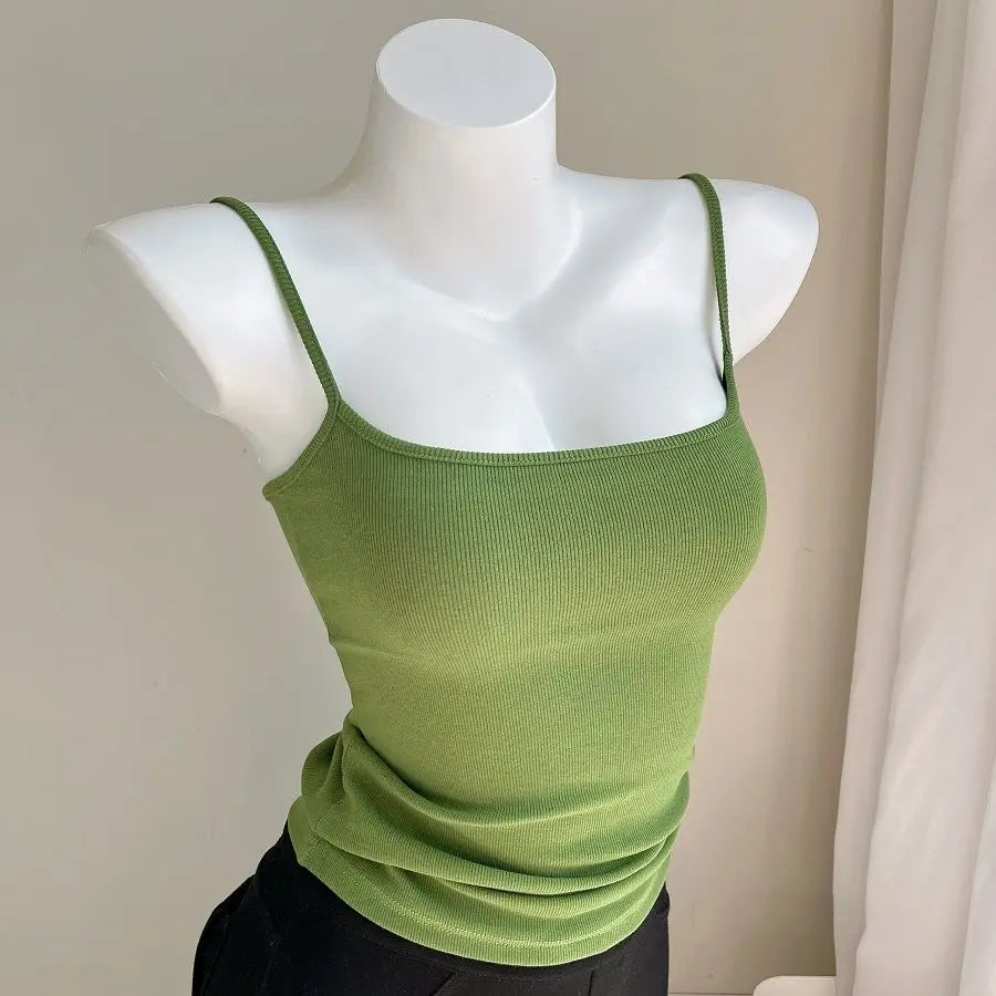 Camis Women Various Colors Sexy Casual Simple All-match Fashion Ladies Temperament Ins Summer Classic Basic Ulzzang Korean Style
