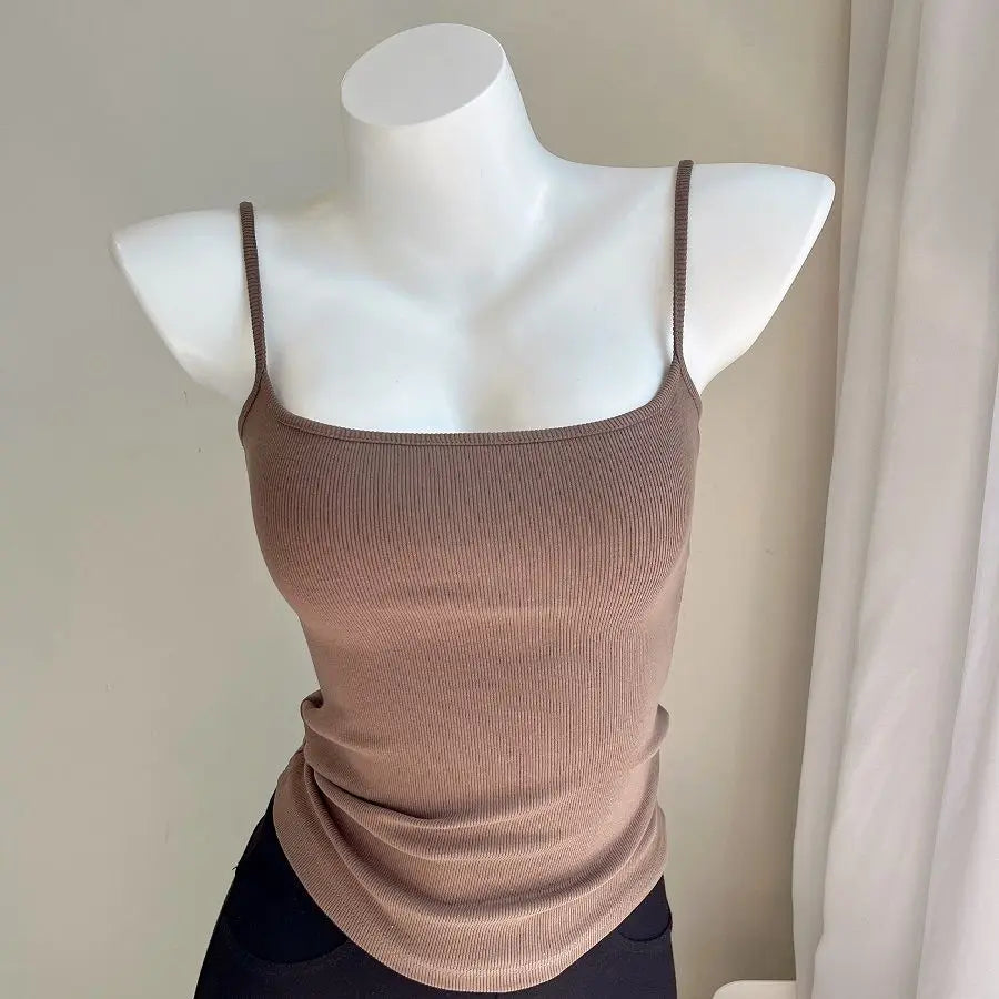 Camis Women Various Colors Sexy Casual Simple All-match Fashion Ladies Temperament Ins Summer Classic Basic Ulzzang Korean Style