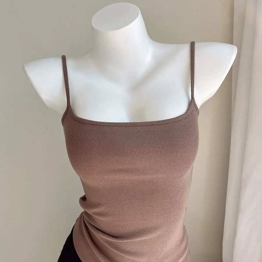 Camis Women Various Colors Sexy Casual Simple All-match Fashion Ladies Temperament Ins Summer Classic Basic Ulzzang Korean Style