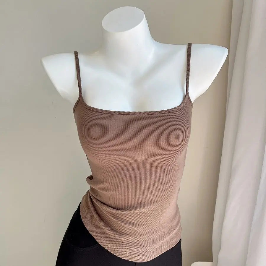 Camis Women Various Colors Sexy Casual Simple All-match Fashion Ladies Temperament Ins Summer Classic Basic Ulzzang Korean Style