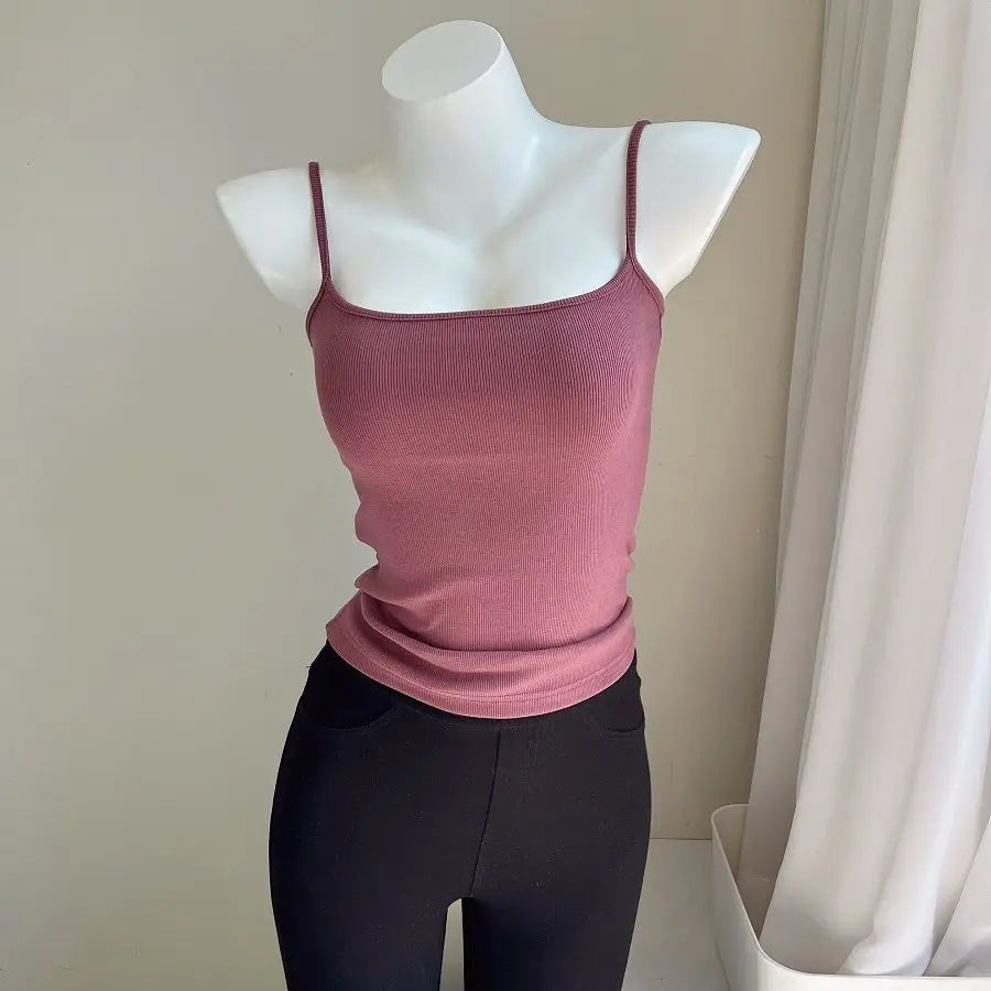 Camis Women Various Colors Sexy Casual Simple All-match Fashion Ladies Temperament Ins Summer Classic Basic Ulzzang Korean Style