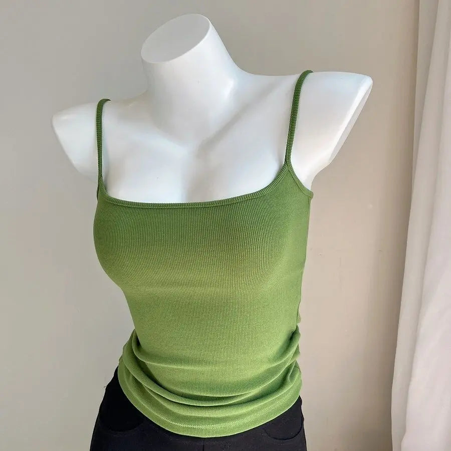 Camis Women Various Colors Sexy Casual Simple All-match Fashion Ladies Temperament Ins Summer Classic Basic Ulzzang Korean Style