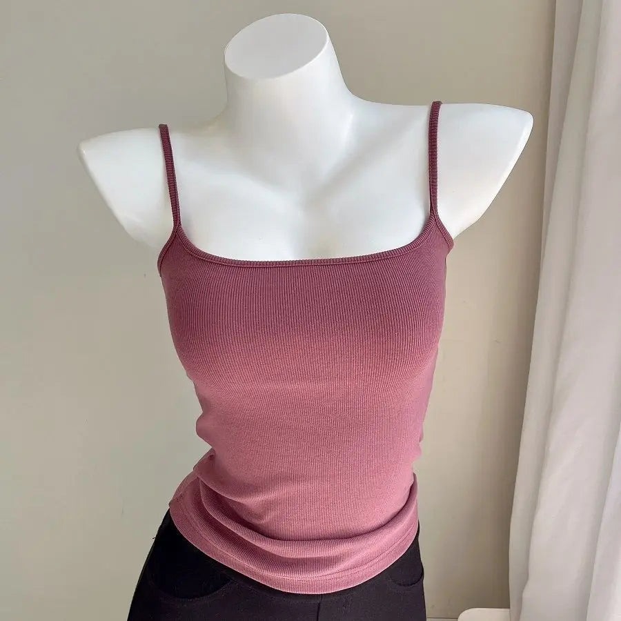 Camis Women Various Colors Sexy Casual Simple All-match Fashion Ladies Temperament Ins Summer Classic Basic Ulzzang Korean Style