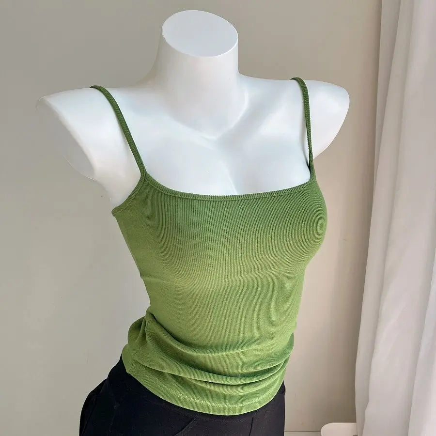 Camis Women Various Colors Sexy Casual Simple All-match Fashion Ladies Temperament Ins Summer Classic Basic Ulzzang Korean Style